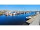 Marina view highlighting boat slips and waterfront access for boating enthusiasts at 4633 Lightkeepers Way # 5H, Little River, SC 29566