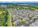 Beautiful aerial shot of community condos with pool, pond, parking and verdant golf course in distance at 4865 Magnolia Pointe Ln. # 204, Myrtle Beach, SC 29577