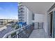Balcony view of the building and the street below on a clear day at 504 N Ocean Blvd. # 411, Myrtle Beach, SC 29577
