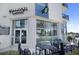 Exterior view of a Starbucks Coffee shop with outdoor seating at 504 N Ocean Blvd. # 411, Myrtle Beach, SC 29577