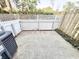 Fenced backyard with patio and air conditioner unit at 515 37Th Ave. N # 101, Myrtle Beach, SC 29572