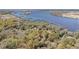 Aerial view of a secluded home surrounded by dense trees near the river at 53 Hope Ln., Pawleys Island, SC 29585