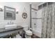 Cozy bathroom with updated fixtures, stylish mirror, and a shower-tub combo at 53 Hope Ln., Pawleys Island, SC 29585
