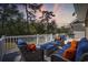 Outdoor deck with comfortable seating and cushions; perfect for entertaining guests at 820 Morrall Dr., North Myrtle Beach, SC 29582
