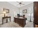 Home office featuring built-in shelving, a large desk, and natural light at 820 Morrall Dr., North Myrtle Beach, SC 29582