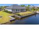 Backyard with a tranquil waterfront view, dock and partial fencing at 8504 Juxa Dr., Myrtle Beach, SC 29579