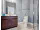 Well-lit bathroom with a modern vanity, shower, and fixtures for a clean, updated look at 8504 Juxa Dr., Myrtle Beach, SC 29579