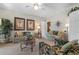 Spacious living room featuring two sofas, comfortable seating, decorative elements, and easy access to the bathroom at 9764 Leyland Dr. # 9764 - 5, Myrtle Beach, SC 29572