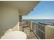 Enjoy ocean views from this large balcony with tables and chairs for relaxing and entertaining at 9994 Beach Club Dr. # 1904, Myrtle Beach, SC 29572