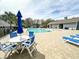 The community pool invites relaxation with ample chairs and tables and a covered lounge at 1219 Inlet View Dr., North Myrtle Beach, SC 29582
