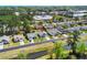 Beautiful aerial view of a residential neighborhood with well-maintained homes, trees, and a community pond at 361 Rycola Circle, Myrtle Beach, SC 29575