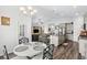 Dining area and kitchen is connected to the living room space in this open concept home at 361 Rycola Circle, Myrtle Beach, SC 29575