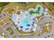 Overhead aerial view of community pool and amenities; beautiful place to relax and have fun at 1016 Laurens Mill Dr., Myrtle Beach, SC 29579