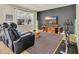Cozy living room features a modern entertainment setup and comfortable seating at 1016 Laurens Mill Dr., Myrtle Beach, SC 29579