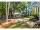 Spacious backyard featuring a picnic table and a partially visible hammock at 160 Shipmaster Ave., Pawleys Island, SC 29585