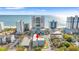 Aerial view of condo building in a beach town with ocean in the background during a sunny day at 2010 S Ocean Blvd., Myrtle Beach, SC 29577