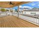 View of deck with exterior view of other homes in the neighborhood on a bright, sunny day at 318 Vista Dr., Murrells Inlet, SC 29576