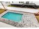 Aerial view of a newly updated private pool, brick patio, and manicured landscaping at 318 Vista Dr., Murrells Inlet, SC 29576