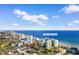 Scenic aerial view of a coastal hotel at 1105 S Ocean Blvd and a vibrant beachfront at 1105 Coral Beach Circle # 438, Myrtle Beach, SC 29577