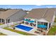 Inviting backyard featuring a private pool, outdoor seating, and well-maintained landscaping at 1210 Harbison Circle, Myrtle Beach, SC 29579