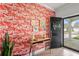 Charming foyer with flamingo wallpaper, decorative accents, and an inviting entrance at 1210 Harbison Circle, Myrtle Beach, SC 29579