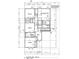 Blueprint for second floor plan featuring bedrooms, bathrooms, closets, and HVAC system at 1490 Hardwick Rd., Conway, SC 29526