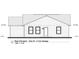 The rear elevation of a 2-car garage house displays a simple design with windows and a door at 1502 Hardwick Rd., Conway, SC 29526