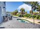 Relaxing outdoor hot tubs surrounded by lush landscaping and a brick patio, perfect for unwinding at 2001 S Ocean Blvd. # 720, Myrtle Beach, SC 29577