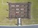 Overhead view of a community garden with raised planting beds at 216 Kinross Ct., Little River, SC 29566