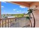 Balcony with palm trees overlooking the green space at 2710 S Ocean Blvd. # 407-A, Myrtle Beach, SC 29577