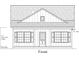 Front exterior elevation blueprint displays window and door measurements of the home at 275 Zion Rd., Galivants Ferry, SC 29544