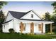 Charming exterior view of a single story home featuring white siding, a gray roof, and inviting front porch at 275 Zion Rd., Galivants Ferry, SC 29544