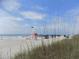 Lifeguard stand near a beach with soft sand and ocean views at 305 N Hillside Dr. N # 103, North Myrtle Beach, SC 29582