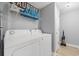 Functional laundry room with modern appliances and organized shelving for convenience at 3401 Ocean Blvd. N # 103, North Myrtle Beach, SC 29582