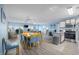 Open concept living room and kitchen with modern features and views of the ocean at 412 Seaside Dr. S, Surfside Beach, SC 29575