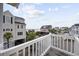 Beautiful coastal view from a porch with neighboring beach homes at 412 Seaside Dr. S, Surfside Beach, SC 29575