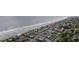 Aerial view of a beach neighborhood highlighting the property's proximity to the ocean at 510 S Ocean Blvd., Surfside Beach, SC 29575