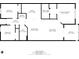 Open concept floor plan showing layout of bedrooms, bathrooms, kitchen, and living area at 627 Bonaventure Dr. # 201, Myrtle Beach, SC 29577