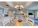 Dining area adjacent to the kitchen with a bar and kitchen appliances at 647 Norris Dr., Pawleys Island, SC 29585