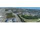 Aerial view showcasing the location of homes near the beach and a major thoroughfare at 904 62Nd Ave. N # A, Myrtle Beach, SC 29572