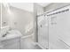 Bathroom featuring dual sinks, modern finishes, and a glass-enclosed shower for a spa-like experience at 904 62Nd Ave. N # A, Myrtle Beach, SC 29572