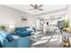Spacious living room showcases a seamless transition to the dining area, perfect for modern living and entertaining at 904 62Nd Ave. N # A, Myrtle Beach, SC 29572