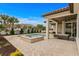 Backyard area features a pool, spa, and a covered outdoor living area, perfect for entertaining at 9109 Sanremo Ln., Myrtle Beach, SC 29579