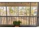 Scenic screened porch view with lush trees, providing privacy and a tranquil setting for relaxation at 1221 Tidewater Dr. # 1922, North Myrtle Beach, SC 29582