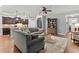 Open living room adjacent to kitchen and dining area at 129 Astoria Park Loop, Conway, SC 29526