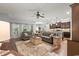 Spacious living room with hardwood floors, neutral walls, and ample seating with an open concept at 129 Astoria Park Loop, Conway, SC 29526
