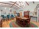Inviting dining room with a large table, seating for six, and a chandelier at 67 Kingsbury Pl., Georgetown, SC 29440