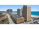 Aerial view of resort condos along the coast, showcasing convenient beach access at 9550 Shore Dr. # 1026, Myrtle Beach, SC 29572