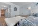 Bedroom featuring a trundle bed and a queen size bed with beach themed decor at 9550 Shore Dr. # 1026, Myrtle Beach, SC 29572