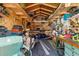 Well-organized shed interior featuring shelving, tools, and storage solutions for efficient use of space at 1068 Harbor Dr., Calabash, NC 28467